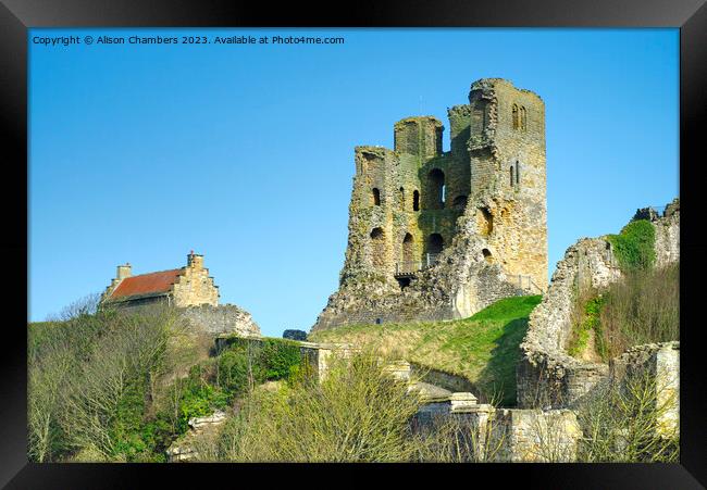 Scarborough Castle Framed Print by Alison Chambers