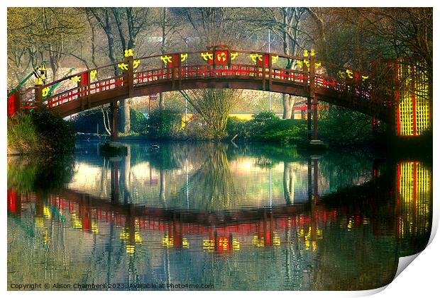 Scarborough Peasholm Park Print by Alison Chambers