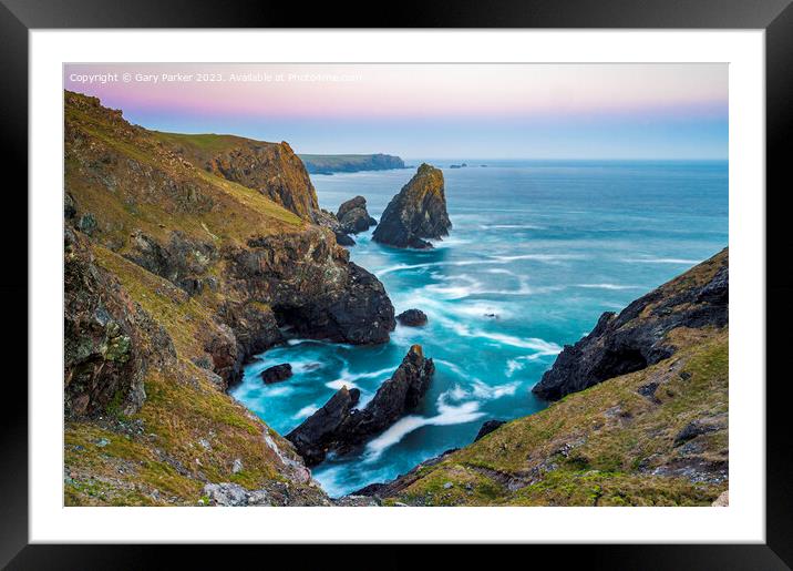 Cornish Sunset Framed Mounted Print by Gary Parker