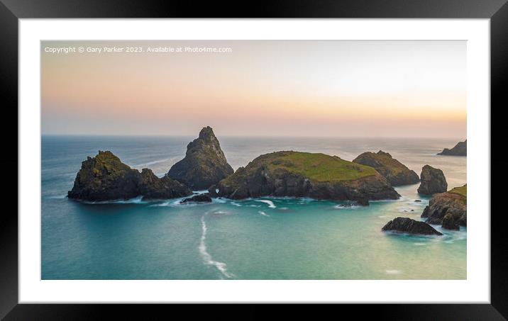Cornish Coastline Sunset Framed Mounted Print by Gary Parker