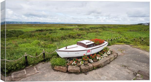 Old boat on the shore at Parkgate Canvas Print by Jason Wells