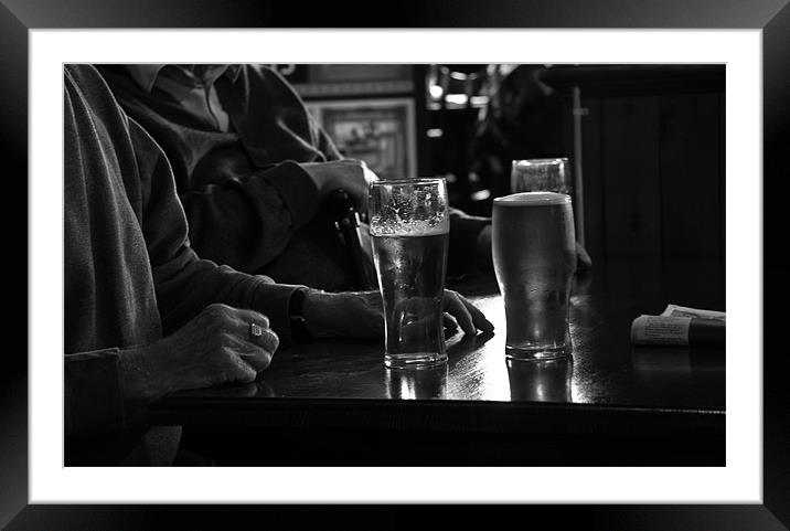 A Couple of Pints Framed Mounted Print by Dawn O'Connor