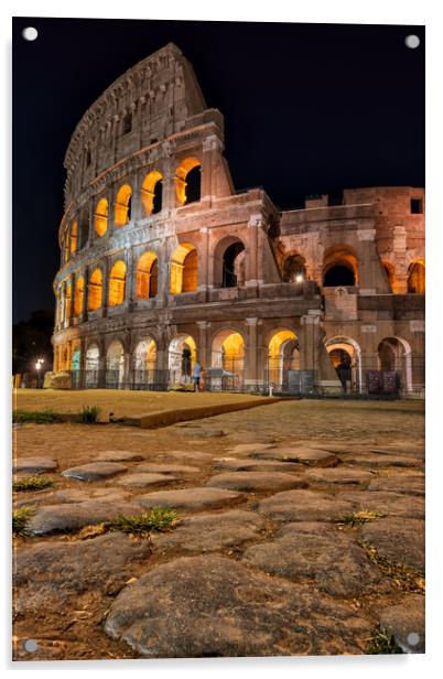 Night At The Colosseum Acrylic by Artur Bogacki