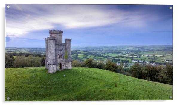 Aerial view of Paxton's Tower Acrylic by Leighton Collins