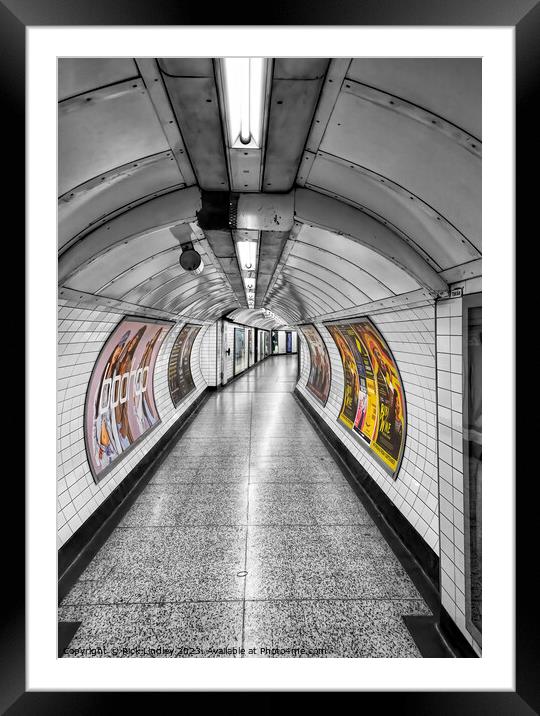 Charing Cross Underground  Framed Mounted Print by Rick Lindley