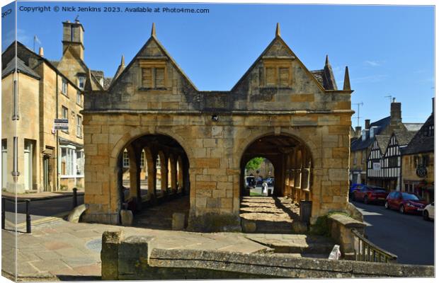 Market Hall Chipping Camden Cotswolds  Canvas Print by Nick Jenkins