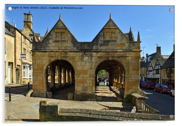 Market Hall Chipping Camden Cotswolds  Acrylic by Nick Jenkins