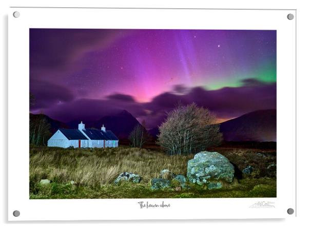 Aurora's Dance Over Scotland's Glencoe Acrylic by JC studios LRPS ARPS