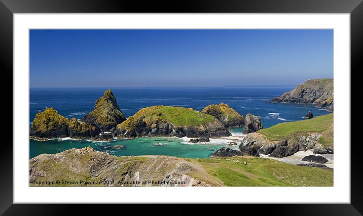 Cornish panorama Framed Mounted Print by Steven Plowman