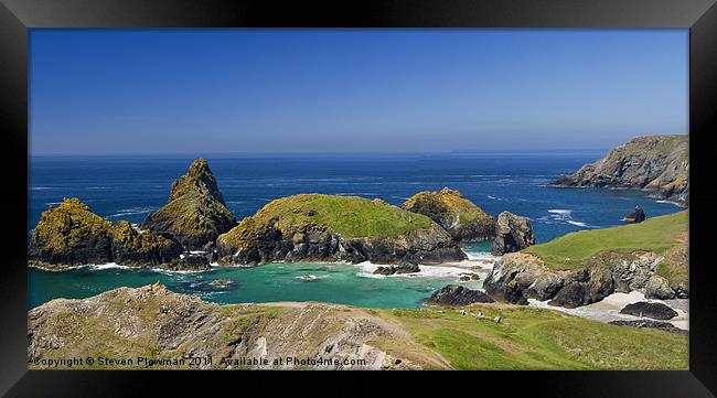 Cornish panorama Framed Print by Steven Plowman