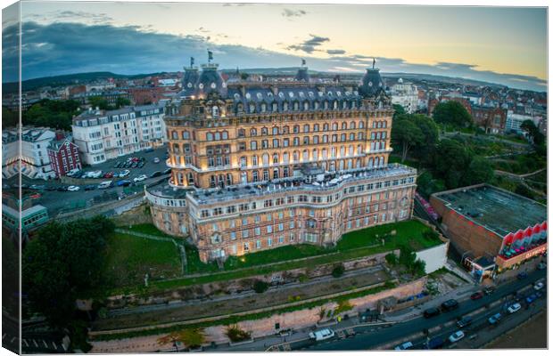 Scarborough Grand Hotel Canvas Print by Apollo Aerial Photography