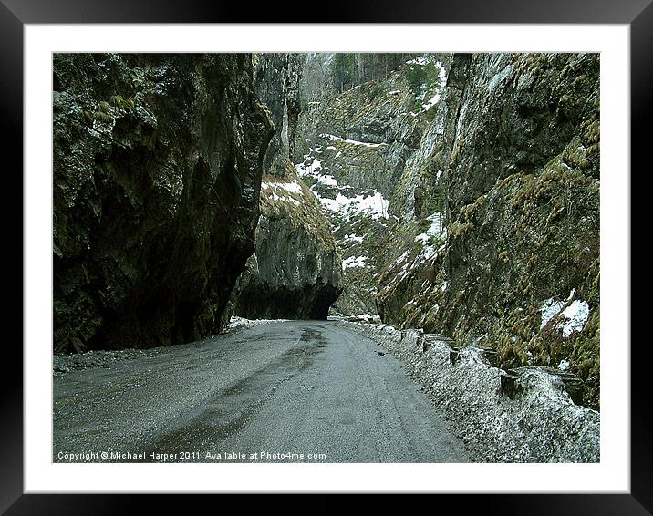 Romanian Mountain Pass Framed Mounted Print by Michael Harper
