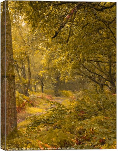 Autumn's Verdant Embrace Canvas Print by Alan Dunnett