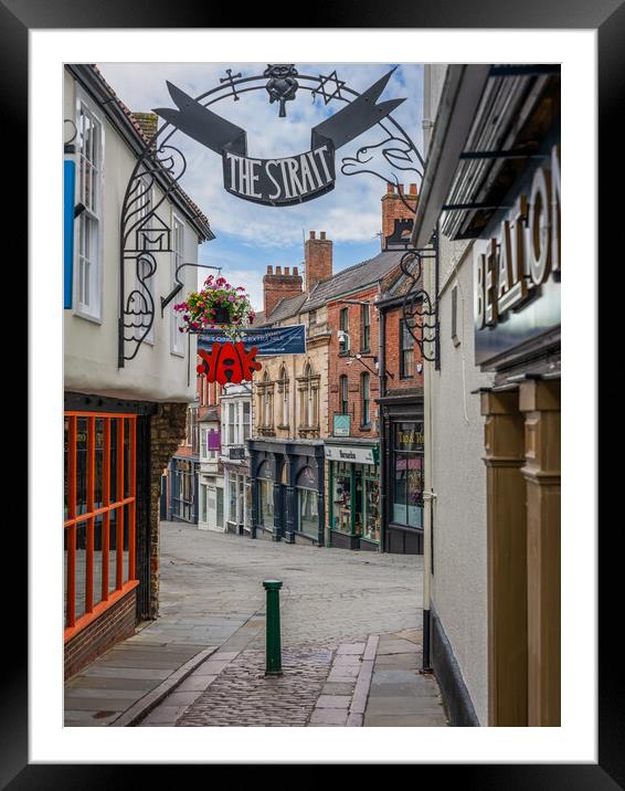 The view from the Strait, Lincoln Framed Mounted Print by Andrew Scott