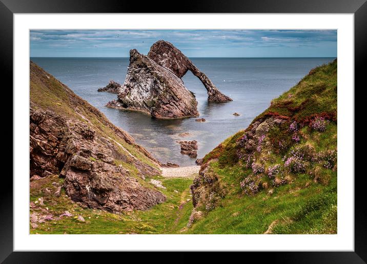Bow Fiddle Rock on the Moray Coast Framed Mounted Print by John Frid
