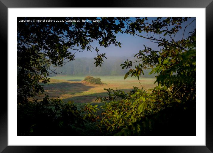View on the nature and landscape of rural Galicia in Spain Framed Mounted Print by Kristof Bellens