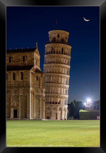 Leaning Tower of Pisa Framed Print by Owen Edmonds