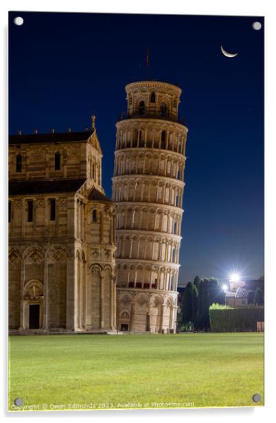Leaning Tower of Pisa Acrylic by Owen Edmonds
