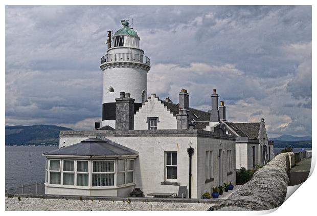 Cloch Point Lighthouse Inverclyde Print by Allan Durward Photography