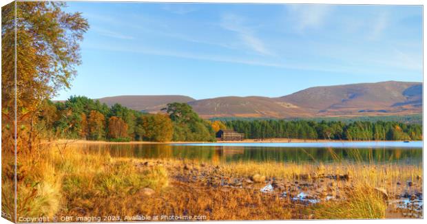Loch Morlich & Cairngorm Mountains Scottish Highlands Canvas Print by OBT imaging