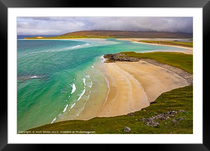 Seilebost Beach, West Harris, Isle of Harris. Framed Mounted Print by Arch White