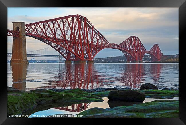 Forth Rail Bridge, South Queensferry, Scotland, UK Framed Print by Arch White