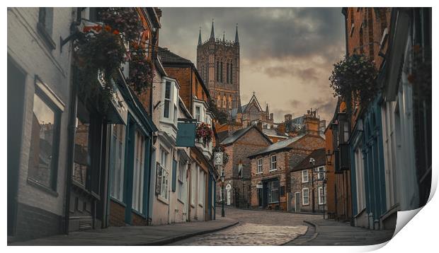 Moody Lincoln Cathedral  Print by Andrew Scott