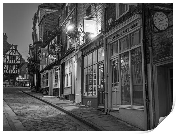 Steep Hill Lincoln  Print by Andrew Scott