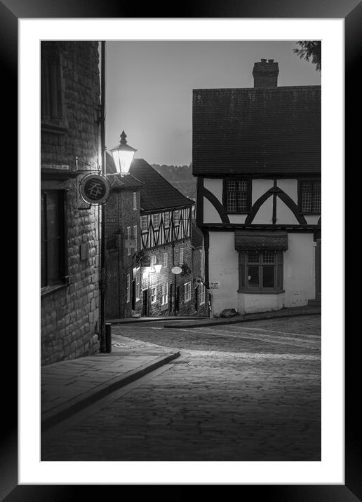 Looking down Steep Hill Lincoln  Framed Mounted Print by Andrew Scott