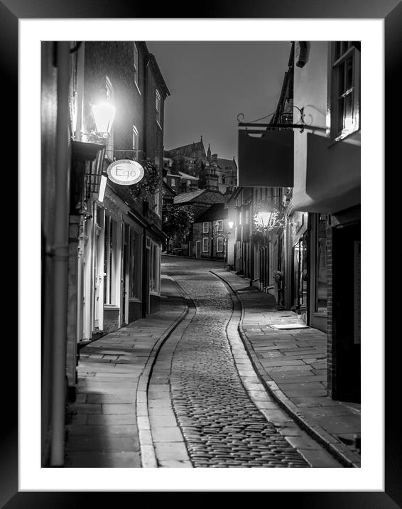 The cobbles of the Strait Lincoln  Framed Mounted Print by Andrew Scott