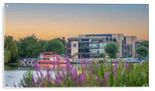 Sunrise on the Brayford Lincoln  Acrylic by Andrew Scott