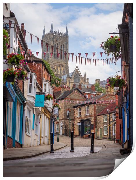 Lincoln Cathedral from The Strait Print by Andrew Scott