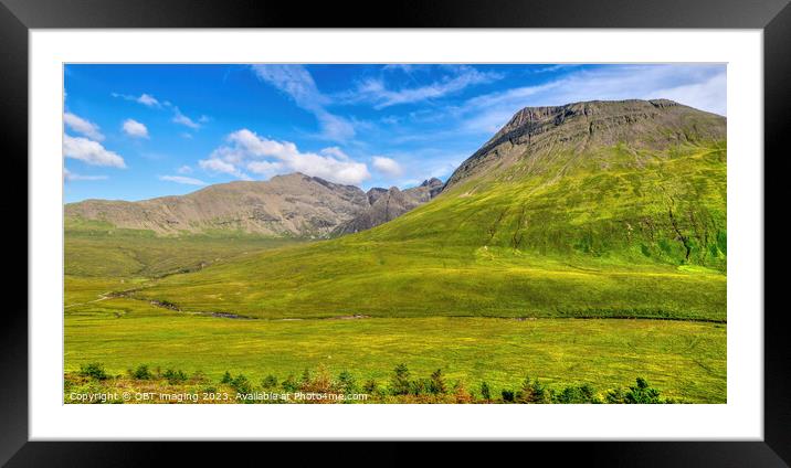 Black Cuillin Mountain The Path To The Fairy Pools Isle Of Skye Glenbrittle Scotland Framed Mounted Print by OBT imaging