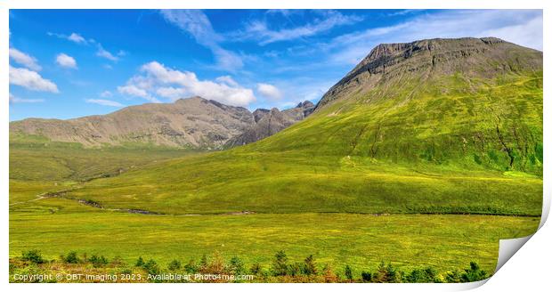 Black Cuillin Mountain The Path To The Fairy Pools Isle Of Skye Glenbrittle Scotland Print by OBT imaging