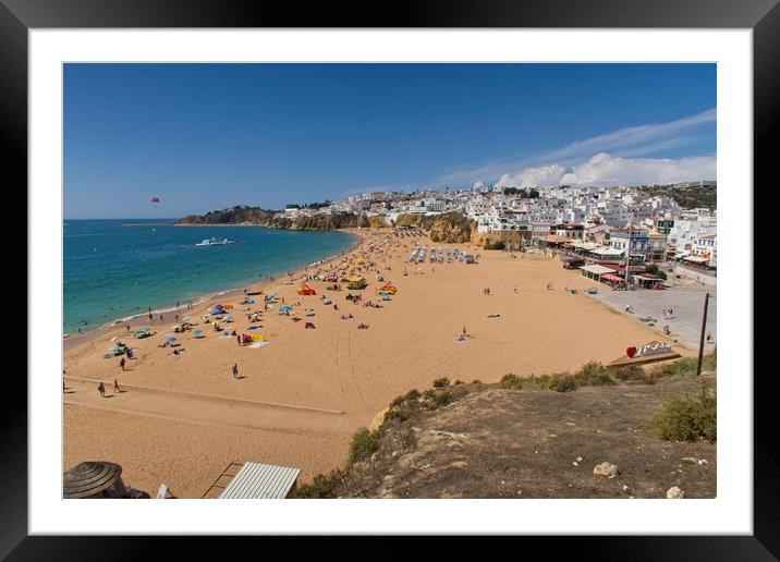 Albufeira's Serene Beachfront and Heritage Framed Mounted Print by Rob Cole