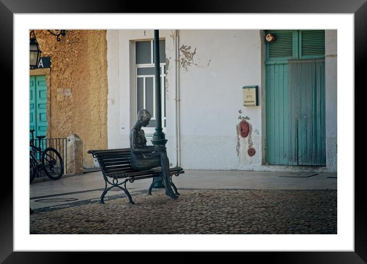 Respite in Albufeira's Ancient Quarters Framed Mounted Print by Rob Cole