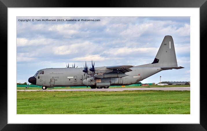 Italian Air Force's Hercules at RAF Lossiemouth Framed Mounted Print by Tom McPherson