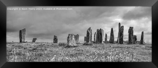 Calanais Standing Stones, Isle of Lewis Framed Print by Navin Mistry