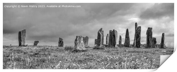 Calanais Standing Stones, Isle of Lewis Print by Navin Mistry