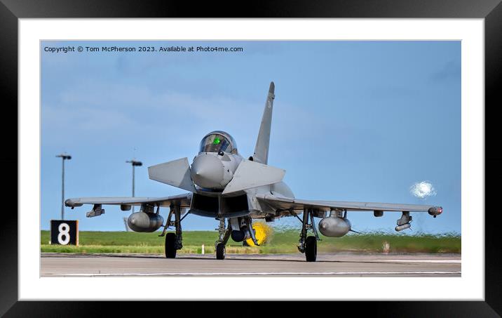 Dawn of the Eurofighter: RAF's Powerhouse Framed Mounted Print by Tom McPherson