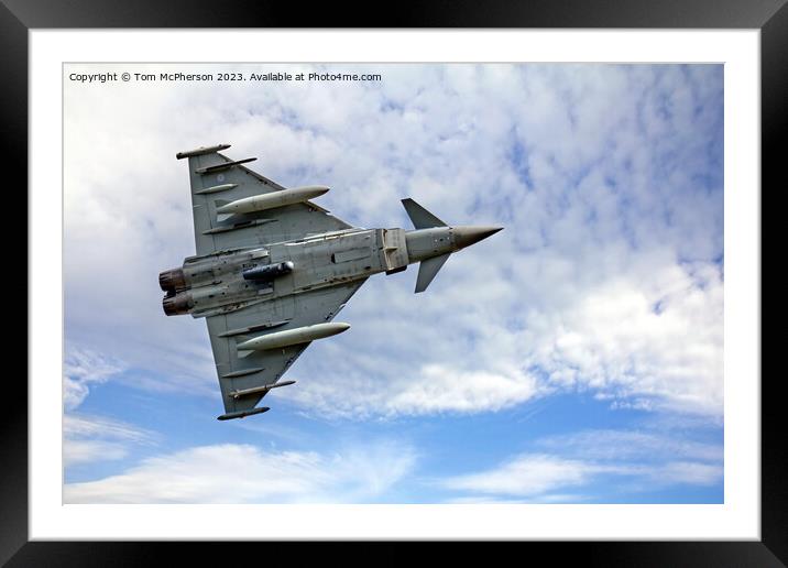 RAF's Formidable Eurofighter Typhoon Framed Mounted Print by Tom McPherson