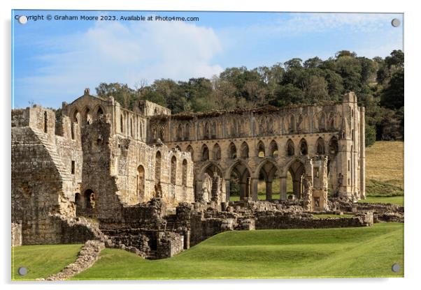 Rievaulx Abbey from the southeast Acrylic by Graham Moore