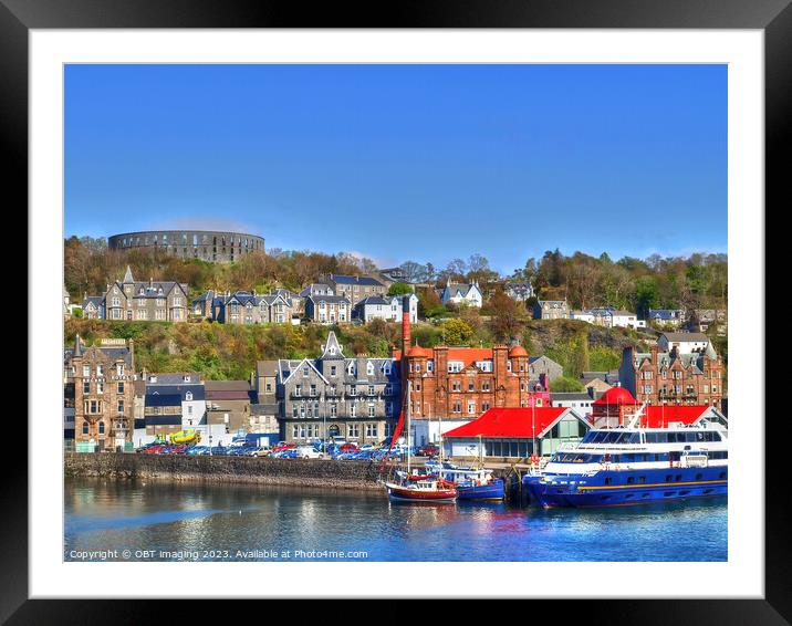 Oban Seafront & MacCaigs Folly Argyll West Highland Scotland Framed Mounted Print by OBT imaging