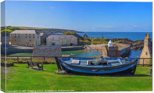 Portsoy 17th Century Harbour Fishing Village Scotland Aberdeenshire Canvas Print by OBT imaging