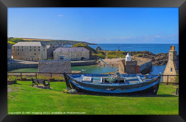 Portsoy 17th Century Harbour Fishing Village Scotland Aberdeenshire Framed Print by OBT imaging