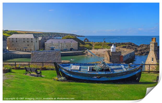 Portsoy 17th Century Harbour Fishing Village Scotland Aberdeenshire Print by OBT imaging