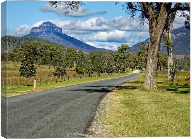 A country road at Mount Lindesay, Queensland, Australia. Canvas Print by Steve Painter