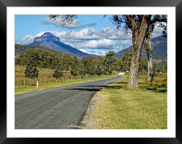 A country road at Mount Lindesay, Queensland, Australia. Framed Mounted Print by Steve Painter