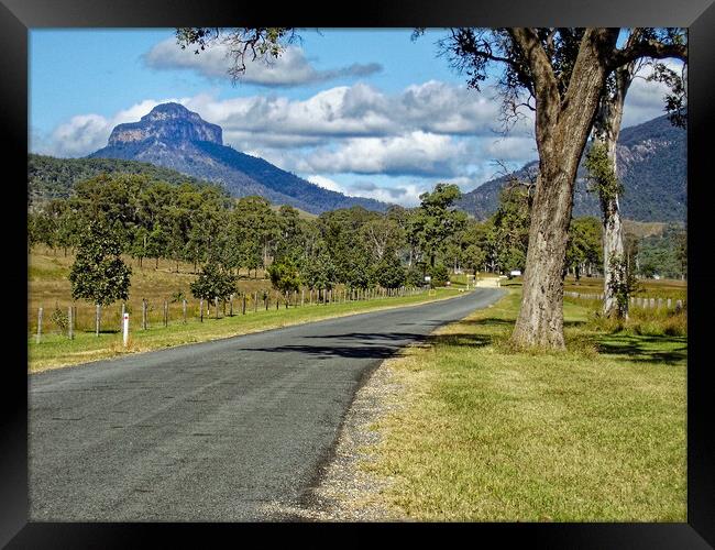 A country road at Mount Lindesay, Queensland, Australia. Framed Print by Steve Painter