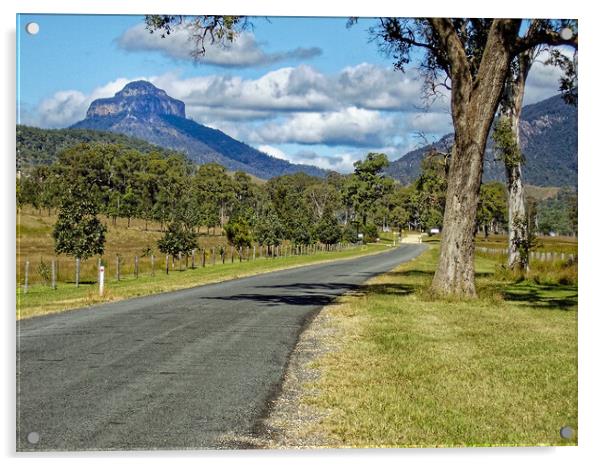 A country road at Mount Lindesay, Queensland, Australia. Acrylic by Steve Painter